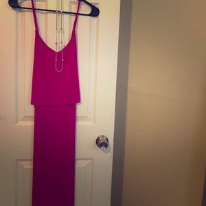 Midi hot pink dress
